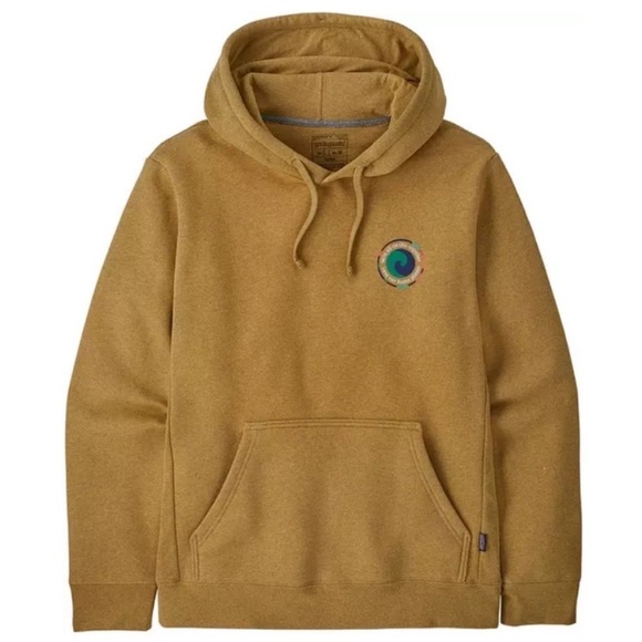 Patagonia Men's L Large Unity Fitz Uprisal Hoodie Pufferfish Gold Yellow NWT - Picture 9 of 13
